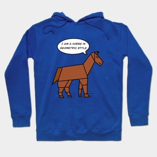 Funny geometric horse Hoodie